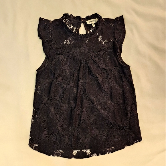 Monteau Black Lace Top - Picture 1 of 3